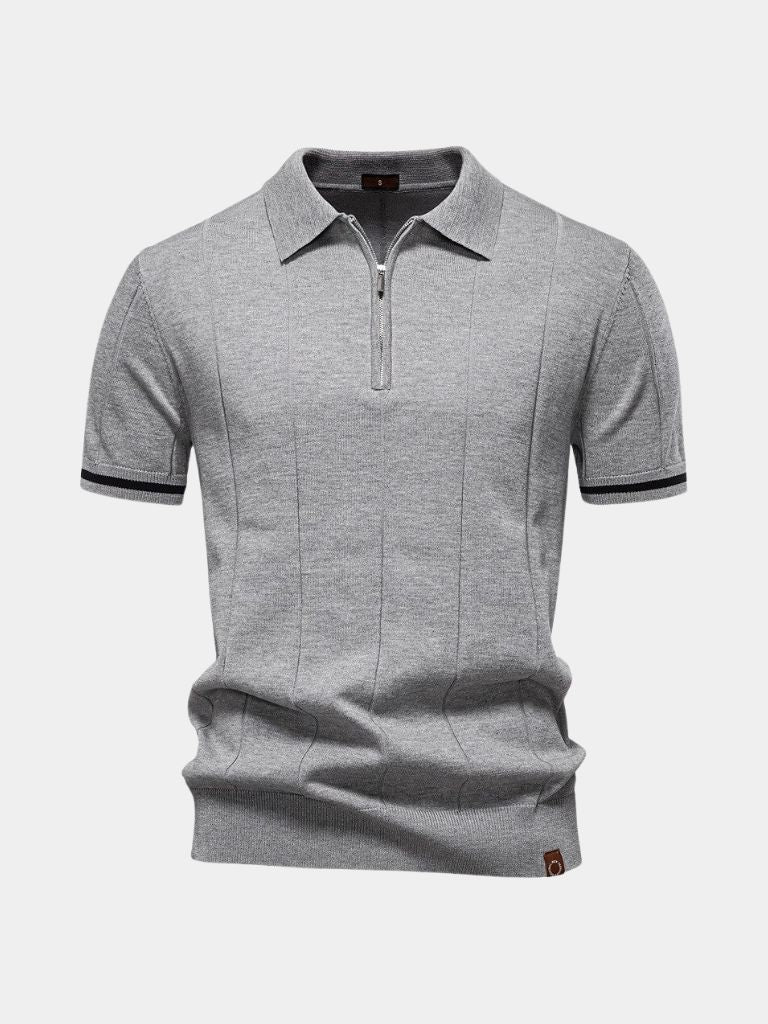Polo homme | Polo en maille à col zippé