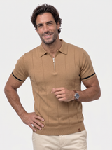 Polo homme | Polo en maille à col zippé