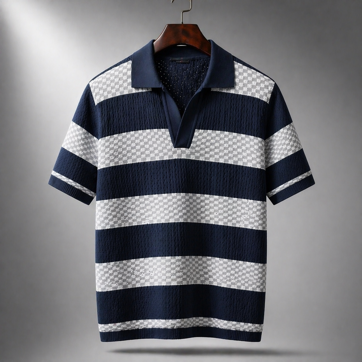 Polo homme | Polo en maille à motif ajouré