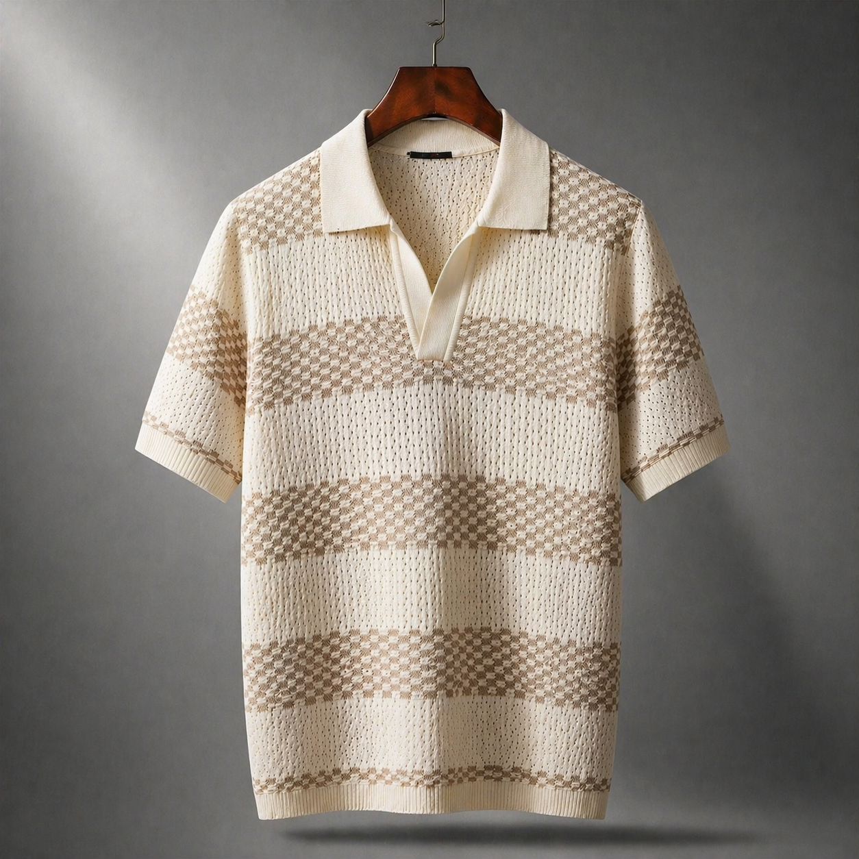 Polo homme | Polo en maille à motif ajouré