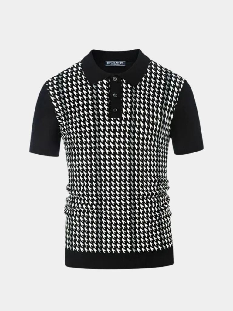 Polo homme | Polo en maille à motif rétro