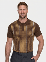 Polo homme | Polo en maille à motif rétro