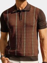 Polo homme | Polo en maille à motif rétro