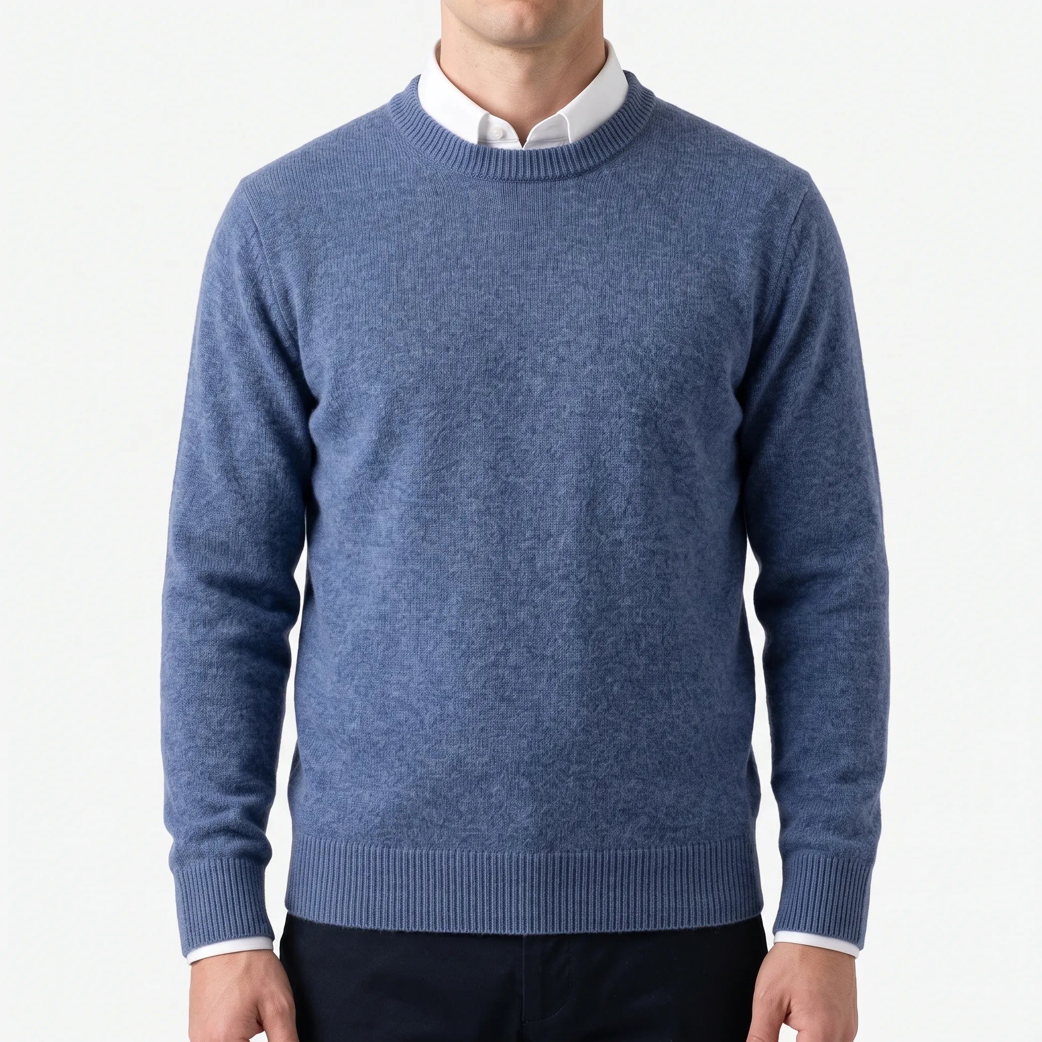 Pull classique uni à col rond | Sorties décontractées