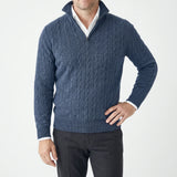Pull col zippé homme torsadé | Sorties décontractées