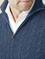 Pull col zippé homme torsadé | Sorties décontractées