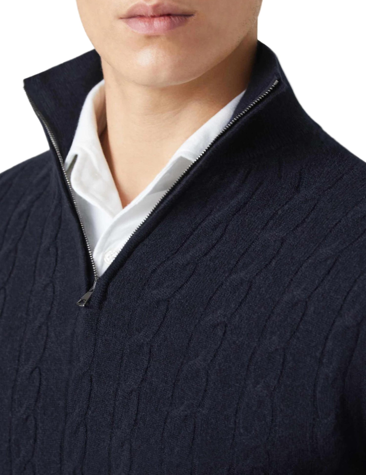 Pull col zippé homme torsadé | Sorties décontractées