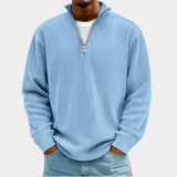 Pull nervuré à demi-zip | Superposition quotidienne