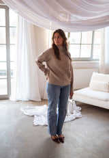 Pull oversize femme à col montant | Sorties en ville