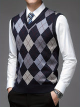 Pull sans manches à col en v | Tenue de bureau