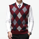 Pull sans manches à col en v | Tenue de bureau