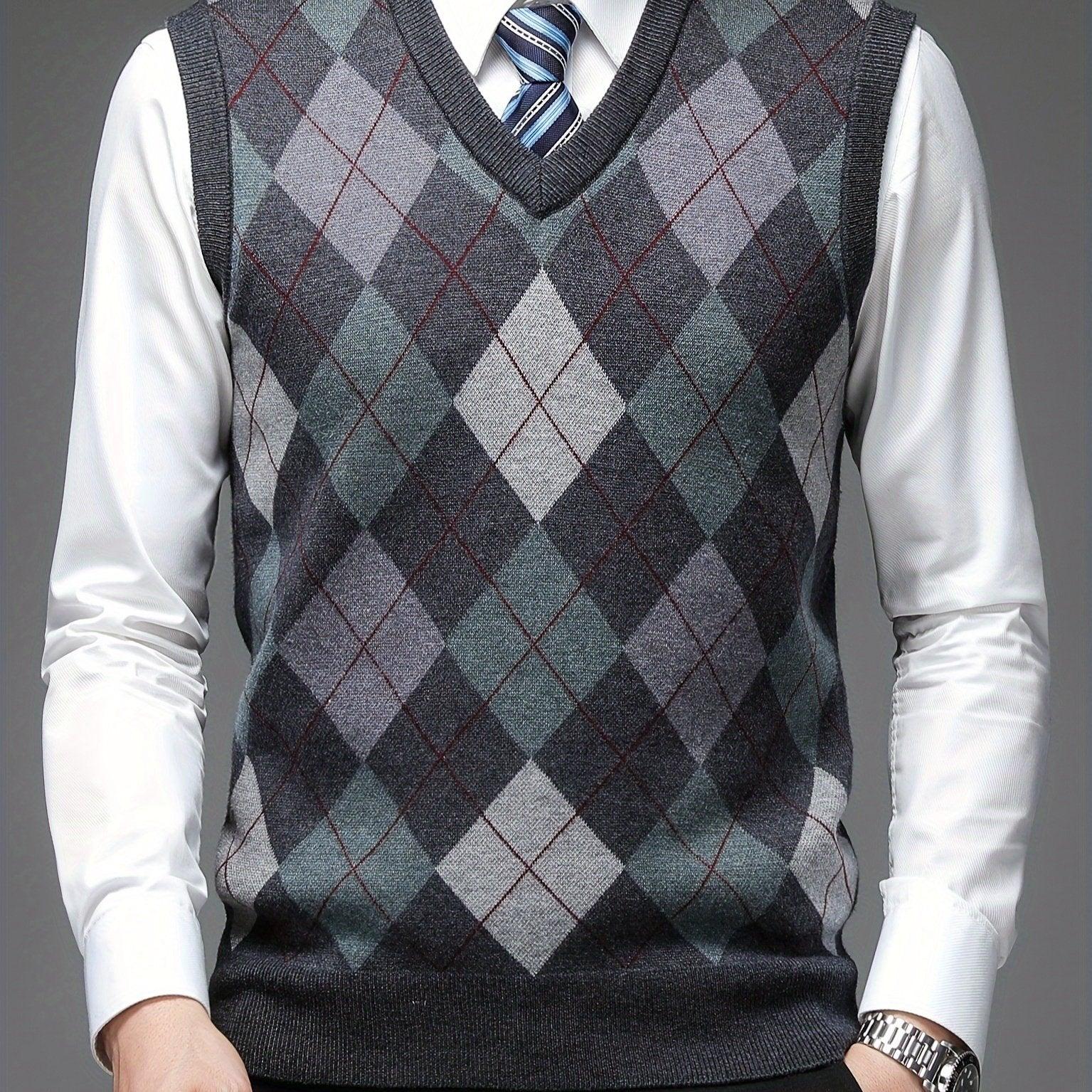 Pull sans manches à col en v | Tenue de bureau