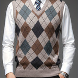 Pull sans manches à col en v | Tenue de bureau