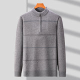 Pull zippé homme à rayures | Sorties décontractées