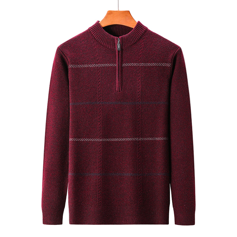 Pull zippé homme à rayures | Sorties décontractées
