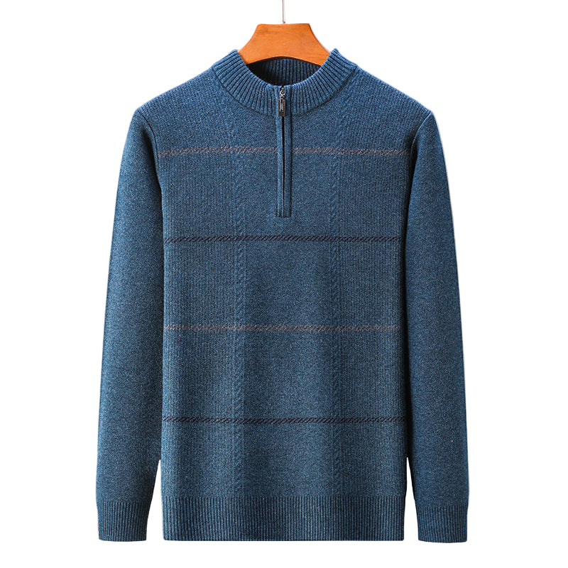 Pull zippé homme à rayures | Sorties décontractées
