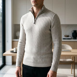 Pull zippé homme en maille côtelée | Tenues de bureau