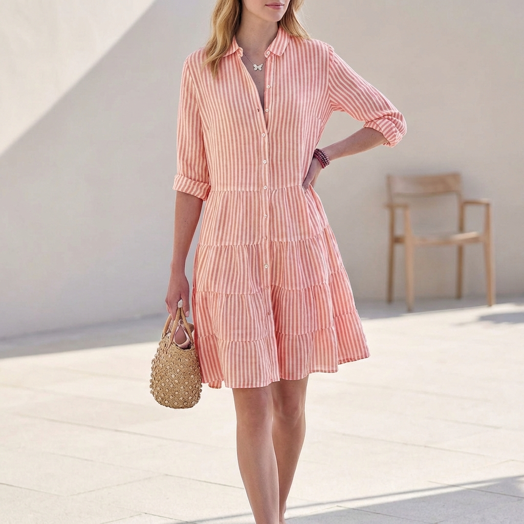 Robe chemisier femme rayée | Sorties estivales