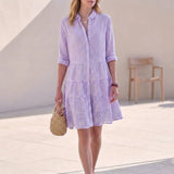 Robe chemisier femme rayée | Sorties estivales
