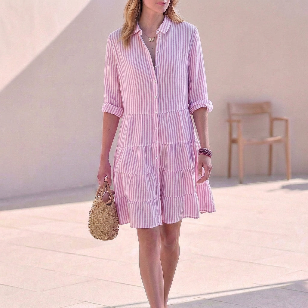 Robe chemisier femme rayée | Sorties estivales