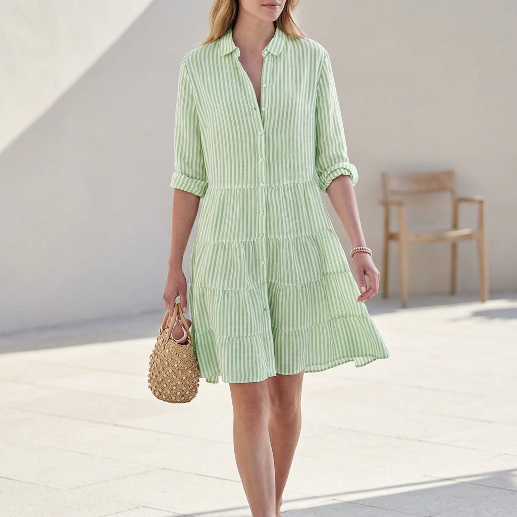 Robe chemisier femme rayée | Sorties estivales