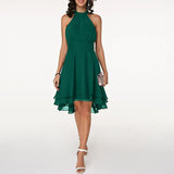 Robe d'été femme chic à col halter | Soirées estivales chics