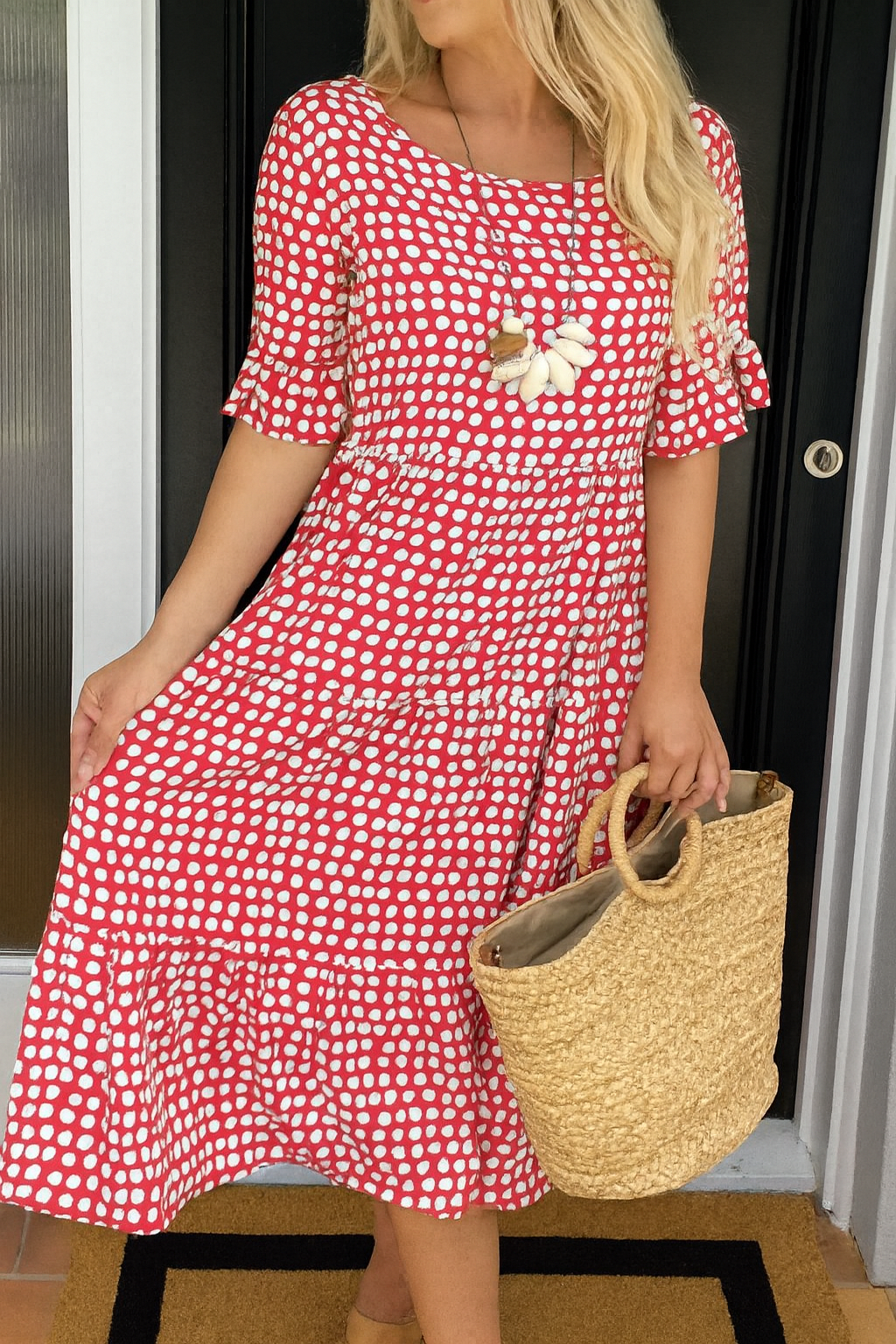 Robe femme | Robe fleurie à col en V