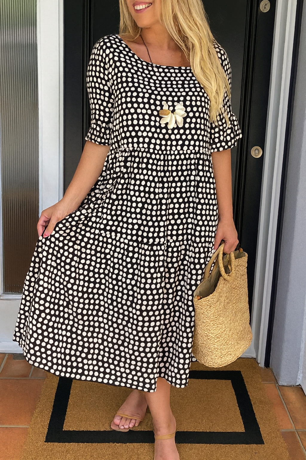 Robe femme | Robe fleurie à col en V