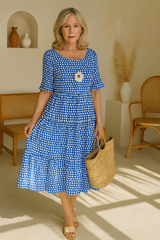 Robe femme | Robe fleurie à col en V