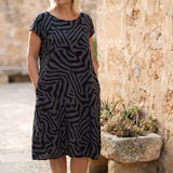 Robe femme | Robe midi imprimée décontractée