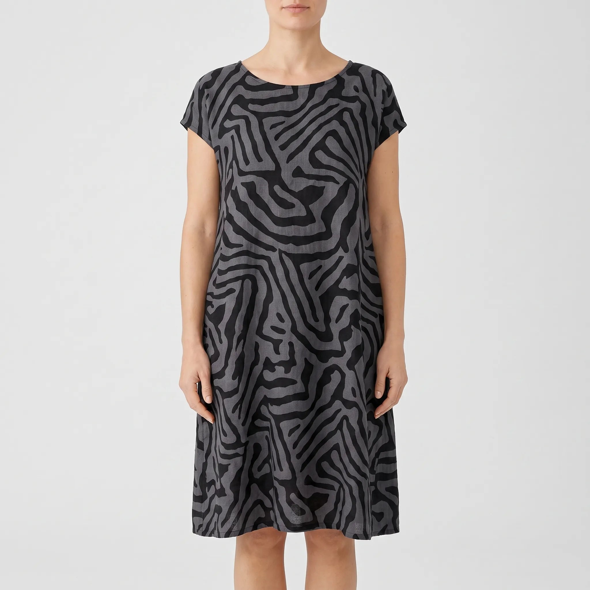 Robe femme | Robe midi imprimée décontractée