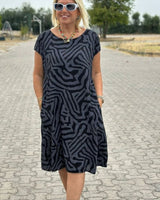 Robe femme | Robe midi imprimée décontractée