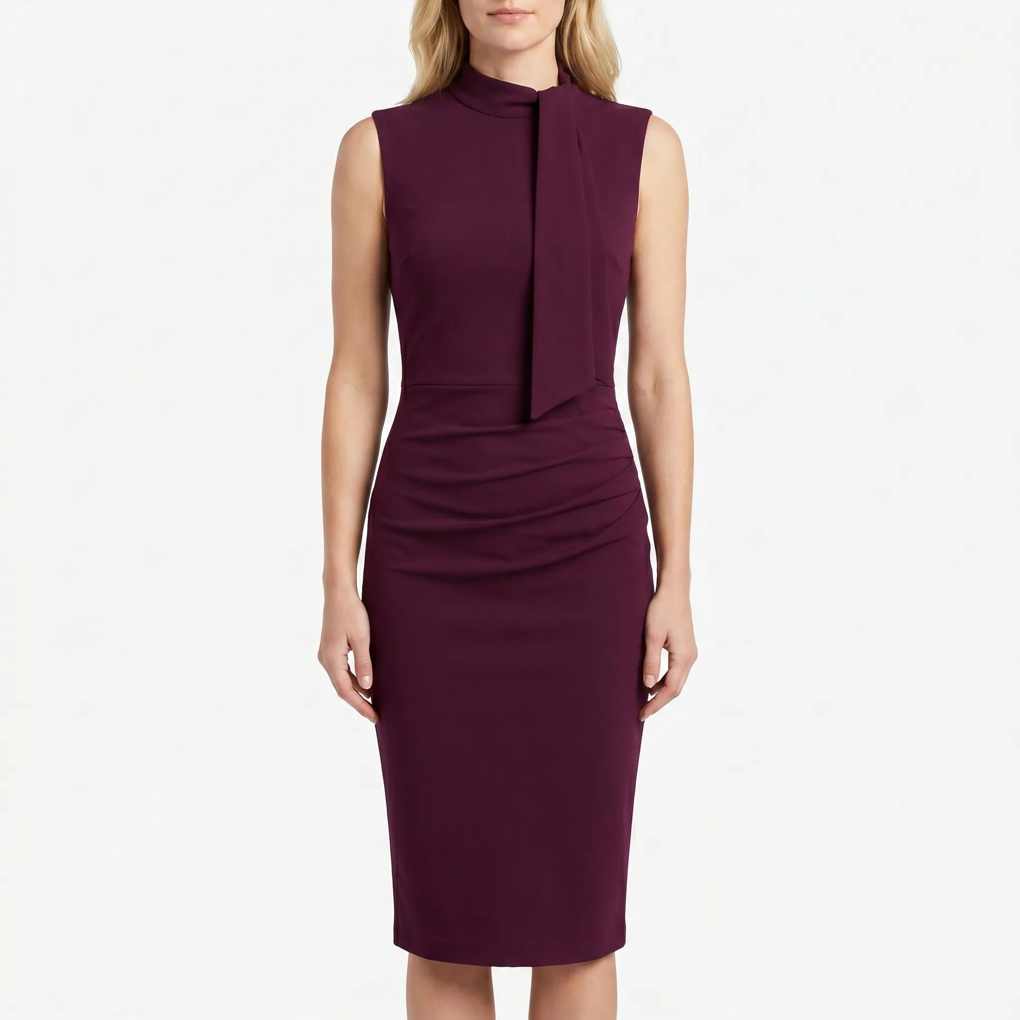 Robe midi chic ajustée | Réunions professionnelles