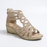 Sandales femme | Sandales compensées avec détails en strass
