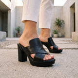 Sandales femme | Sandales confortables à talon carré
