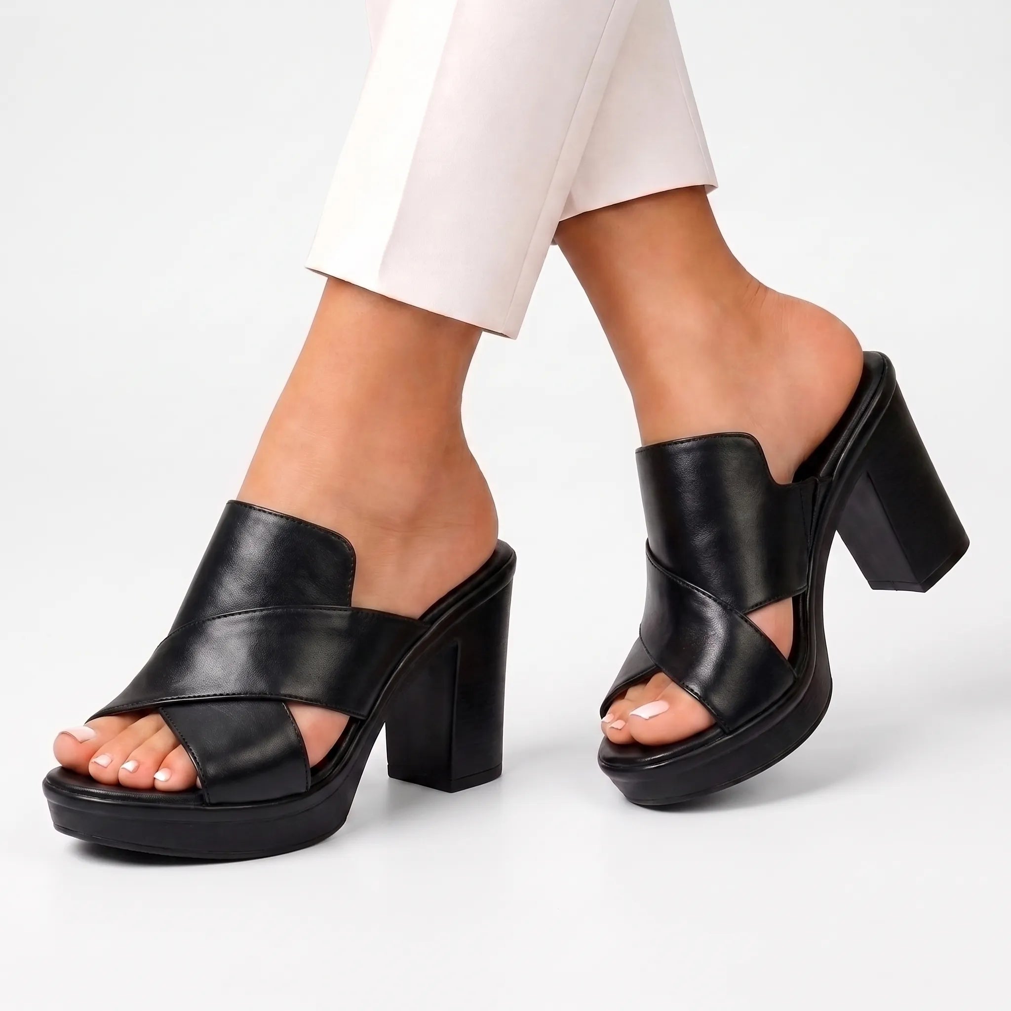 Sandales femme | Sandales confortables à talon carré