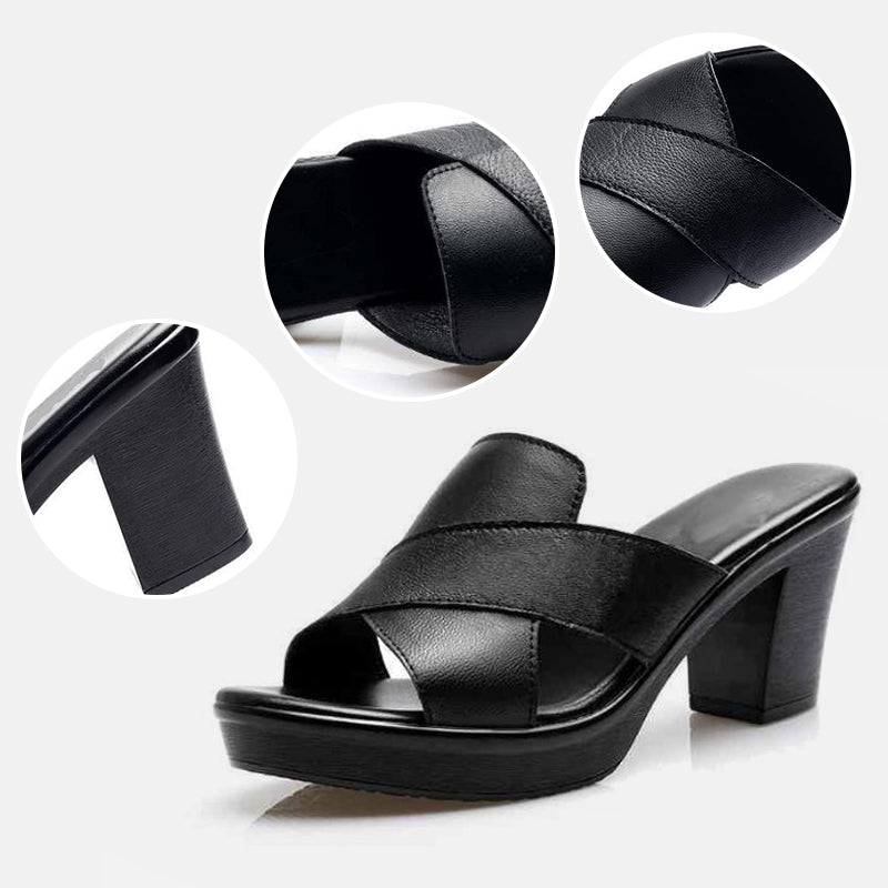 Sandales femme | Sandales confortables à talon carré