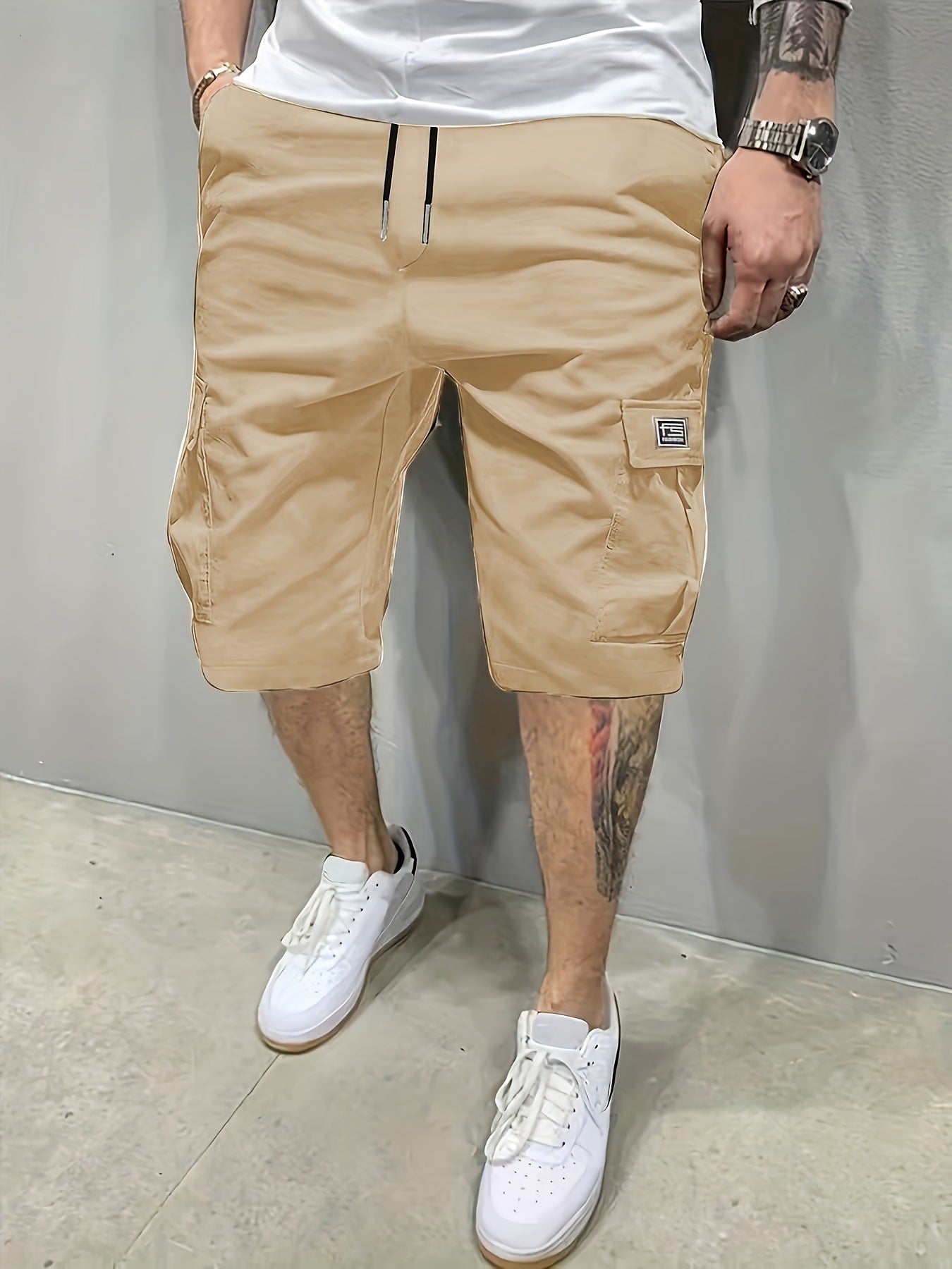 Short cargo homme | Short décontracté avec poches