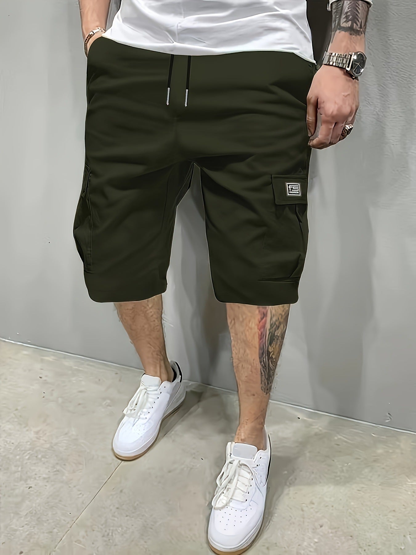 Short cargo homme | Short décontracté avec poches