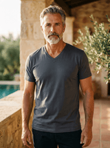 T-shirt homme | T-shirt coupe slim à col en V