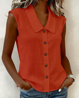 Top femme | Blouse sans manches à col