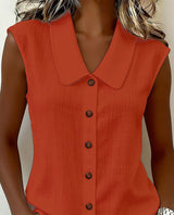 Top femme | Blouse sans manches à col