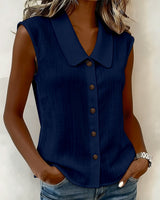 Top femme | Blouse sans manches à col