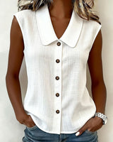 Top femme | Blouse sans manches à col