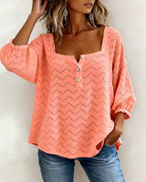 Top femme | Top en broderie à encolure carrée
