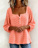 Top femme | Top en broderie à encolure carrée