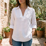 Blouse femme | Blouse décontractée à col V