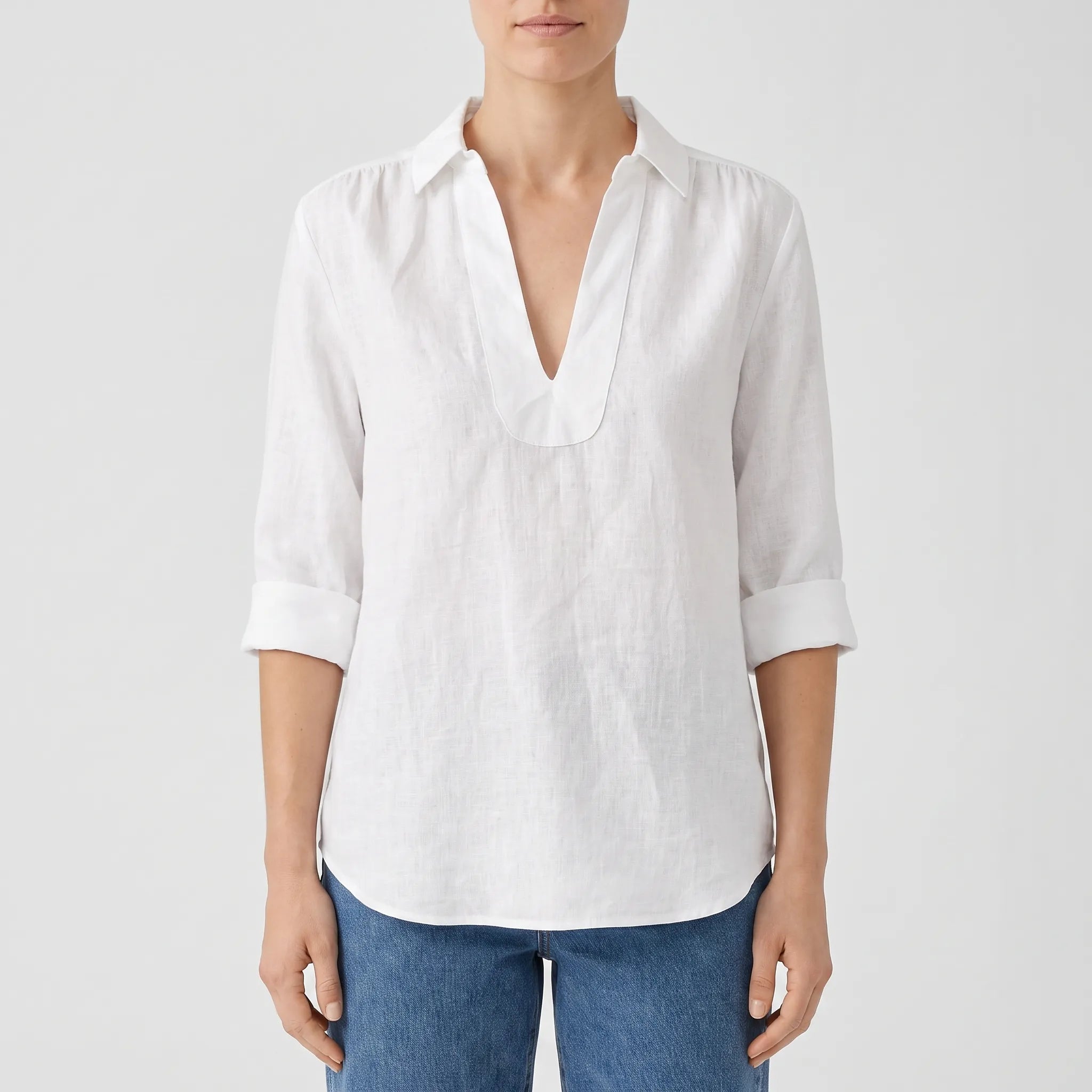 Blouse femme | Blouse décontractée à col V