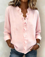 Blouse femme | Blouse élégante à col volanté
