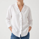Blouse femme | Blouse élégante à col volanté